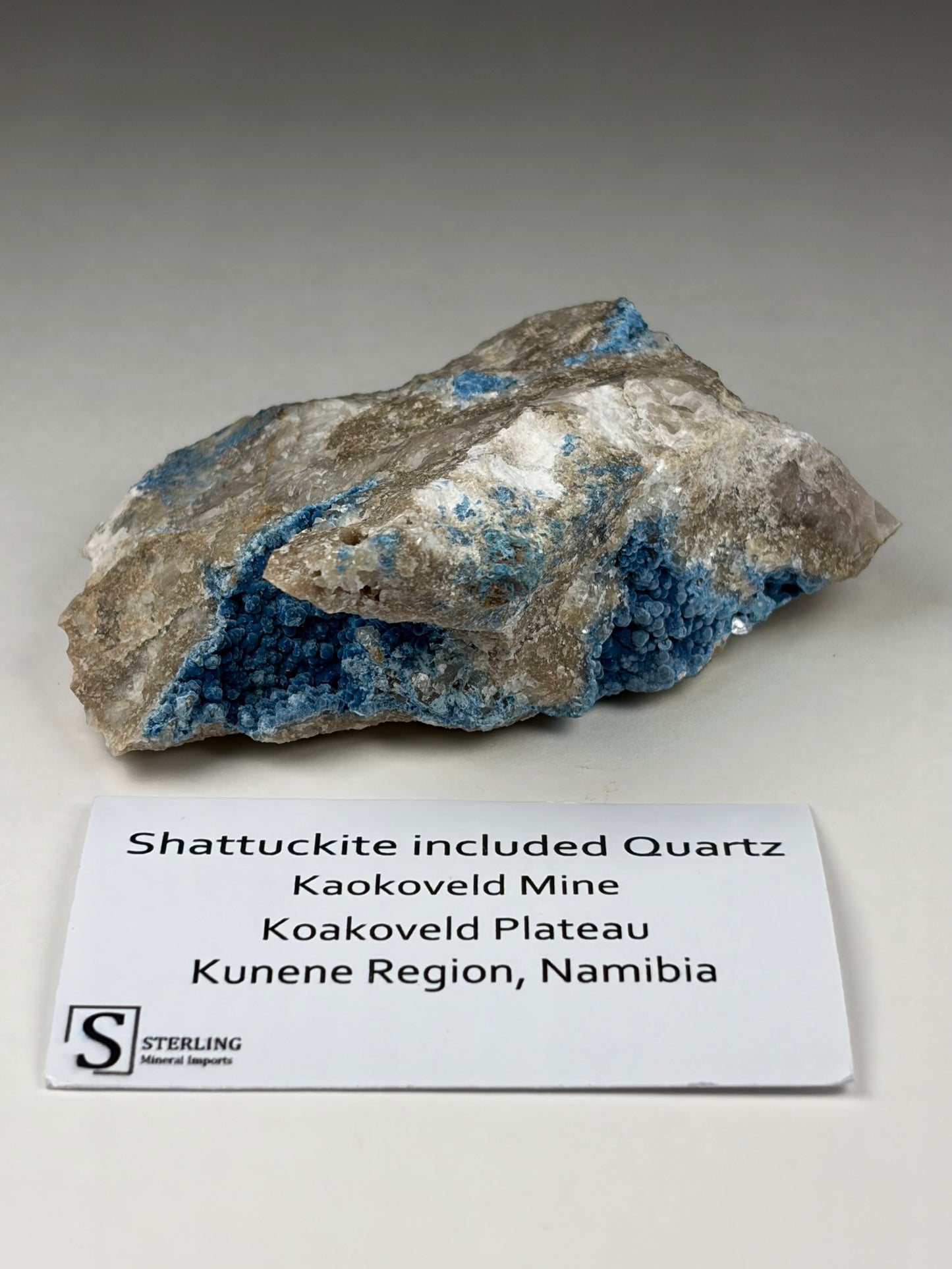 Shattuckite included Quartz
