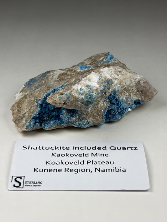 Shattuckite included Quartz