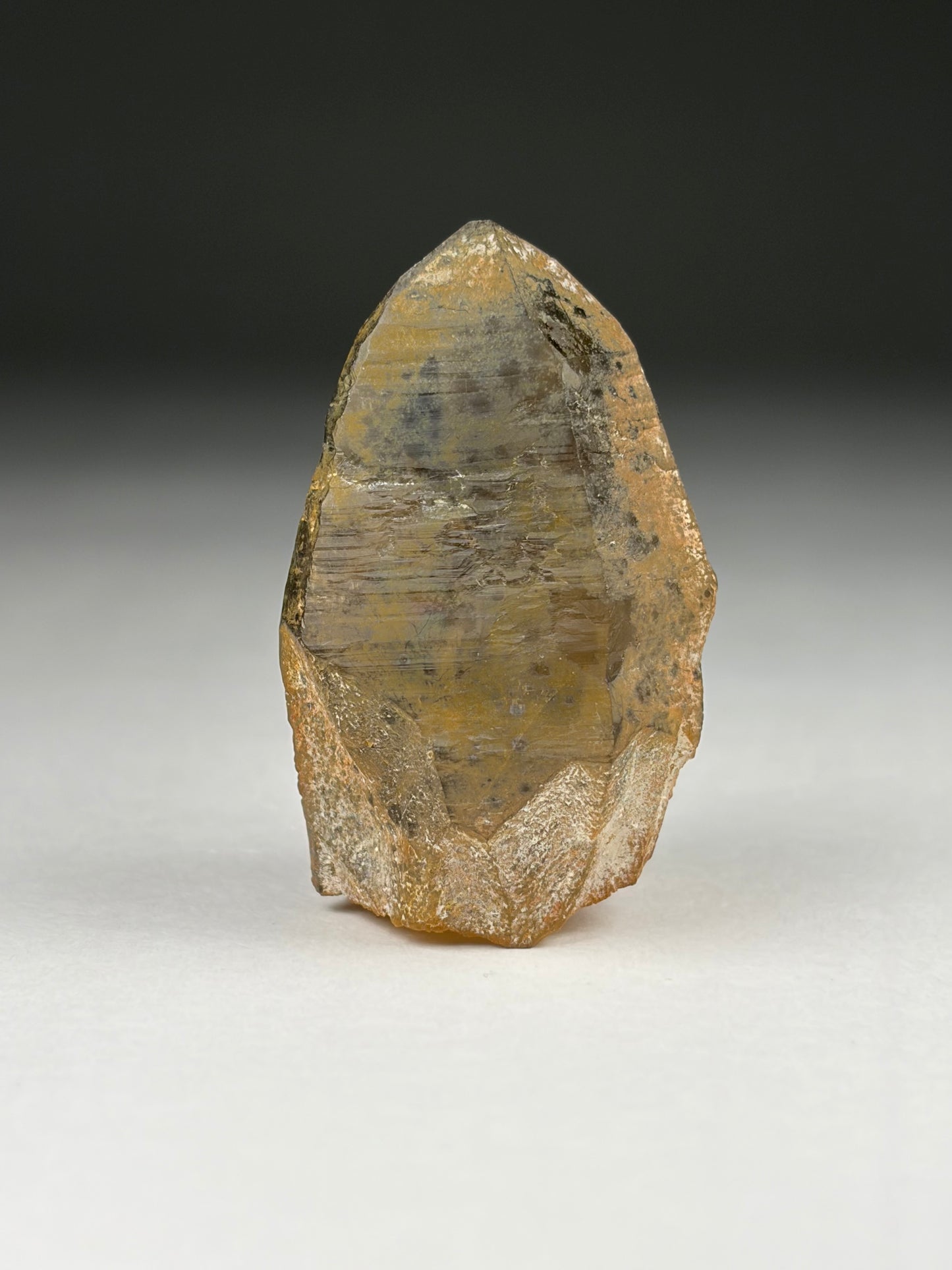 Hyalite on Smoky Quartz