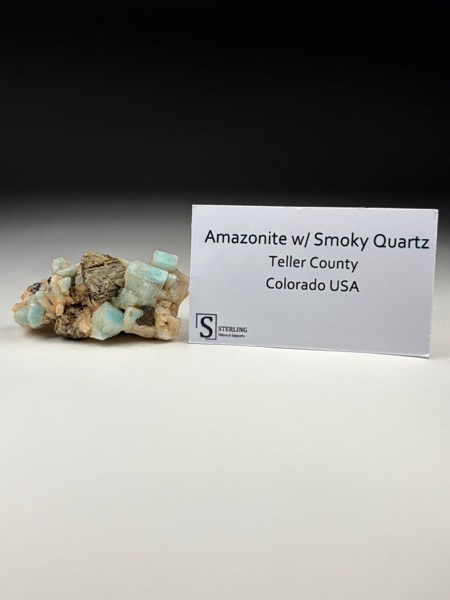 Amazonite w/ Smoky Quartz