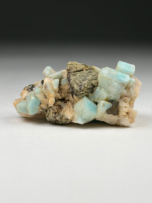 Amazonite w/ Smoky Quartz