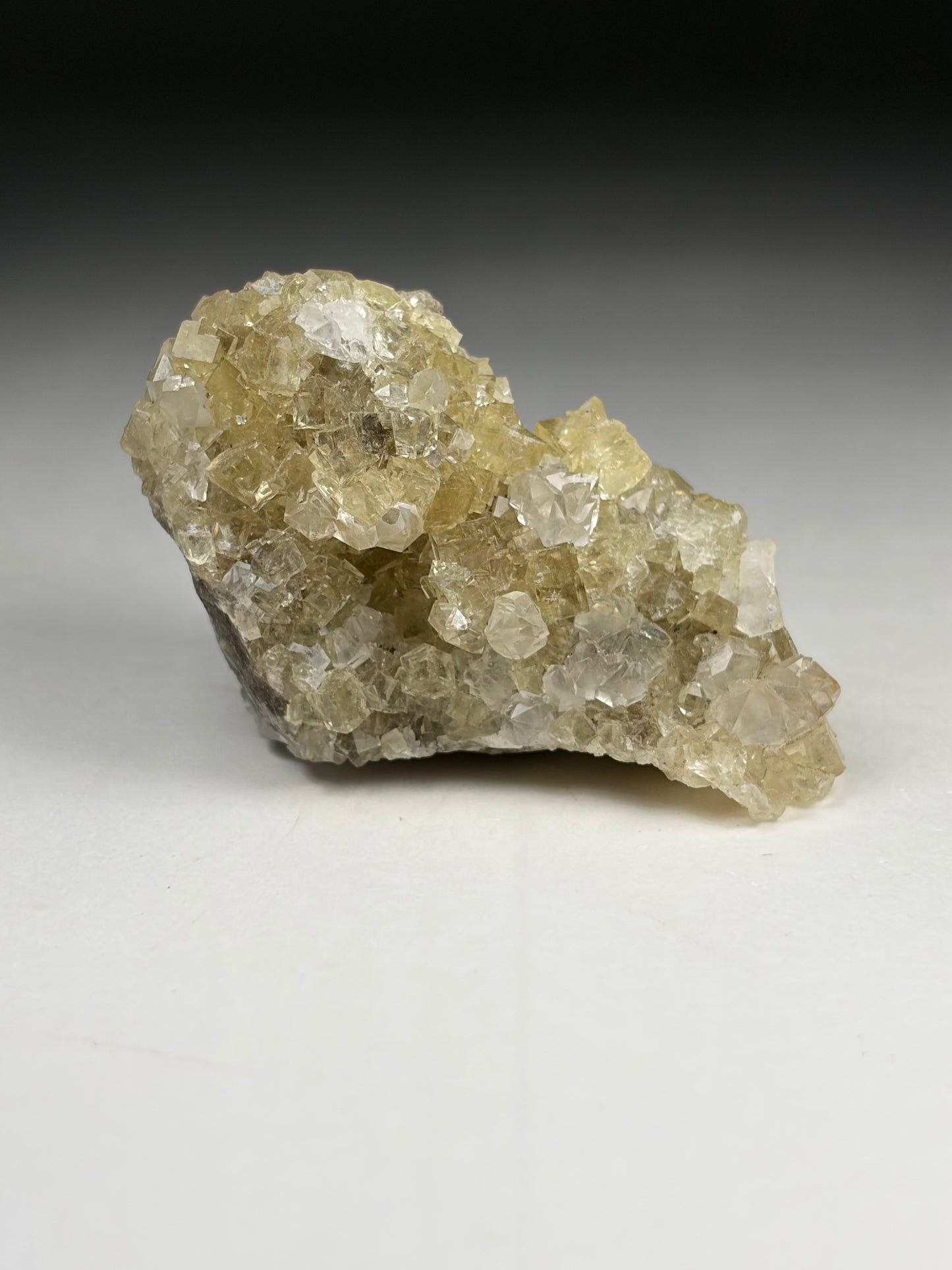 Quartz on Fluorite