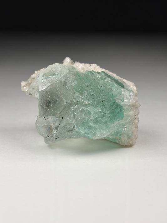 Fluorite on Calcite