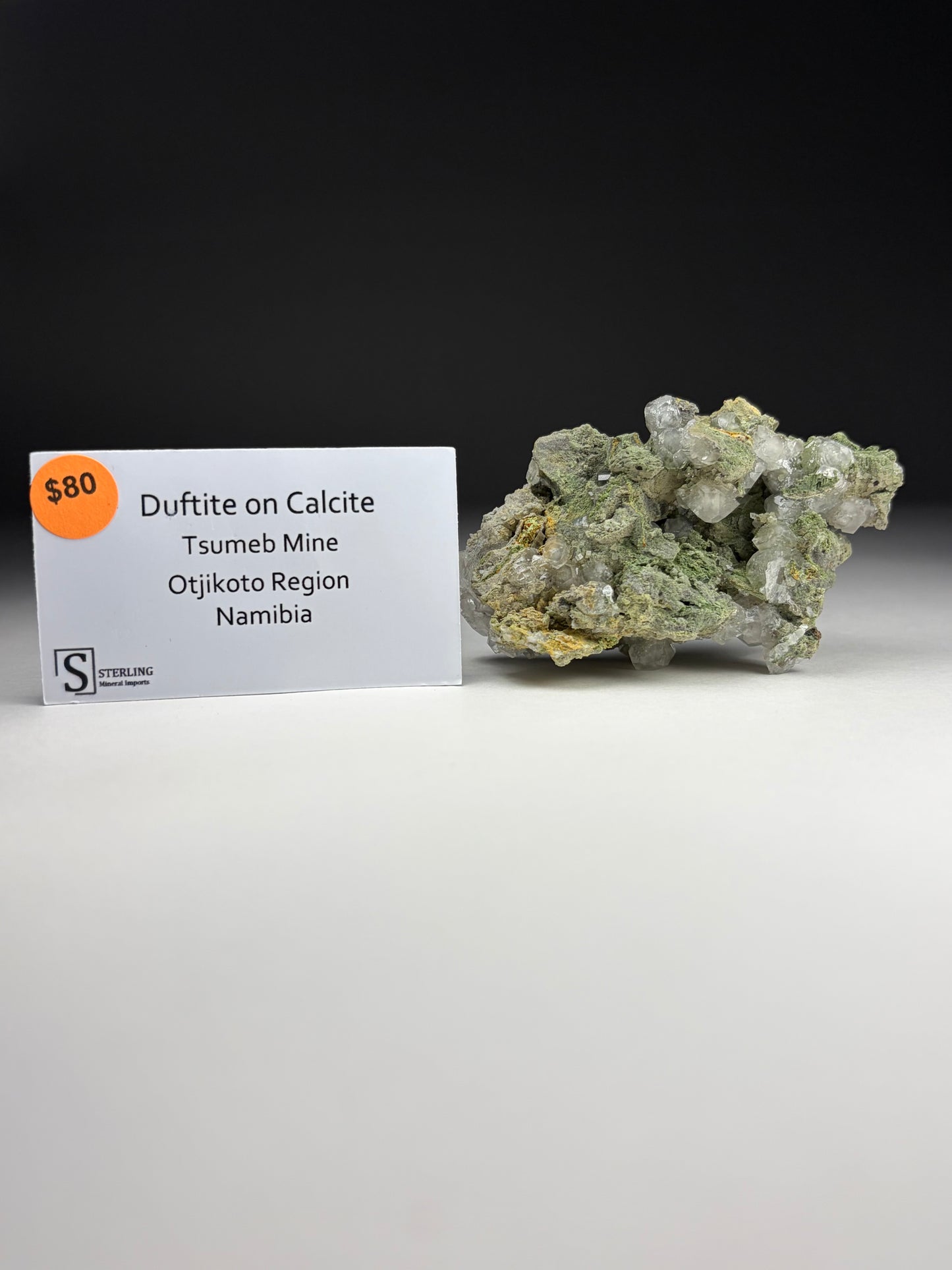 Duftite on Calcite