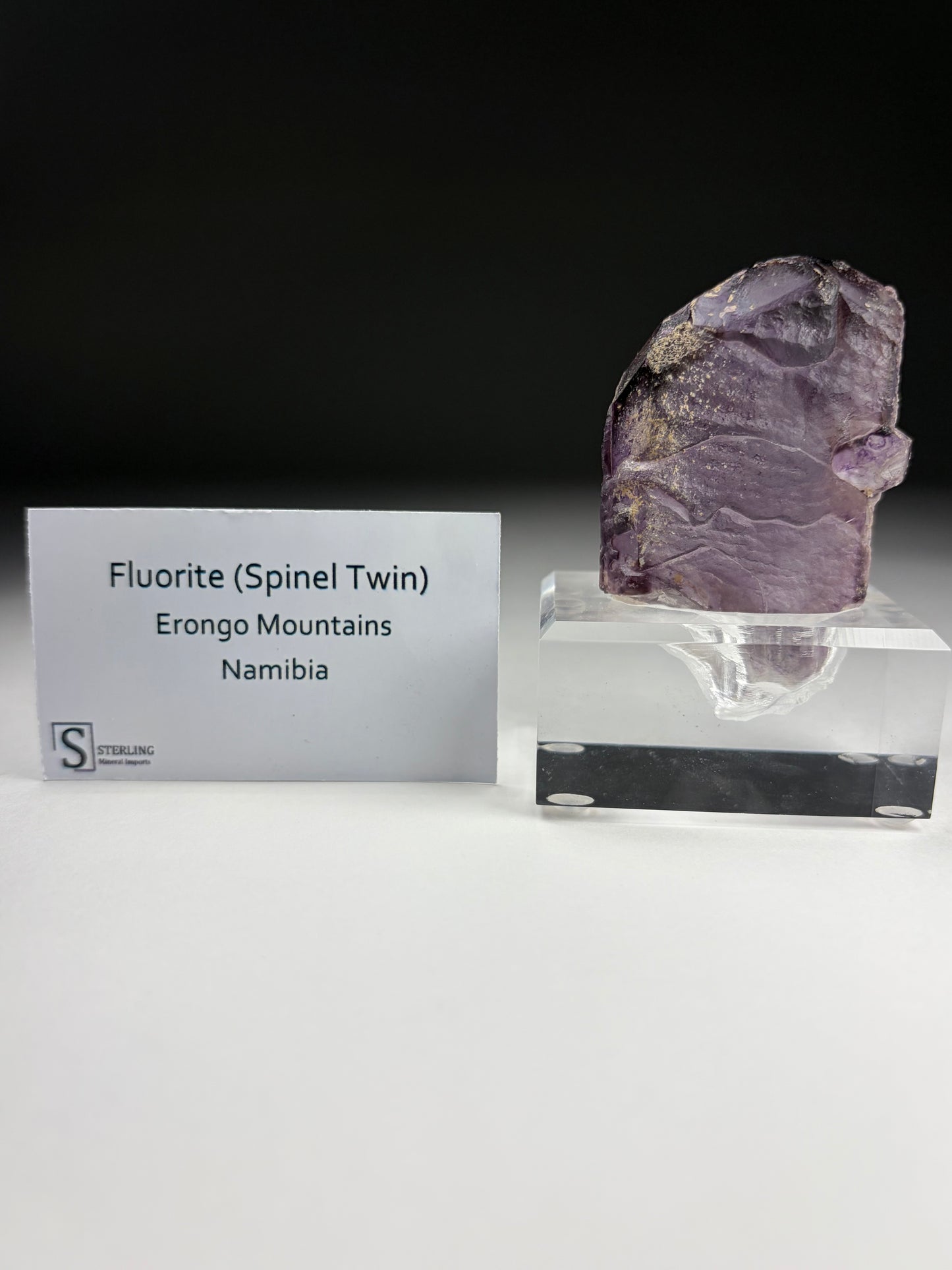 Fluorite (Spinel Twin) w/ Custom Stand