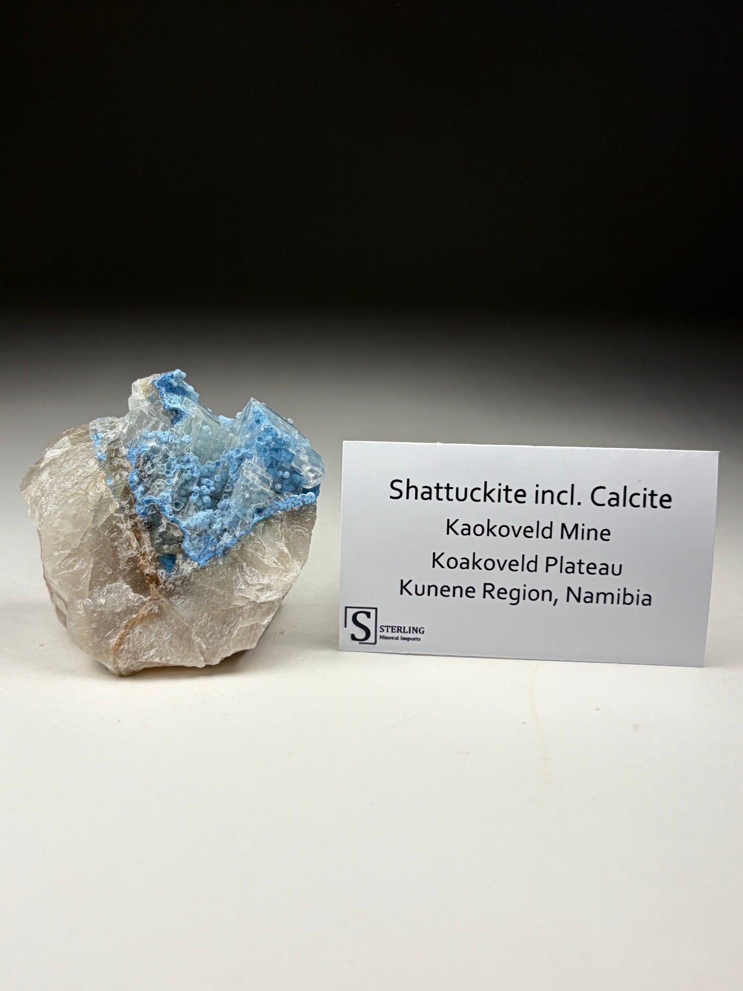 Shattuckite incl. Calcite
