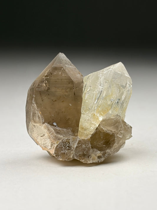 Topaz on Smoky Quartz