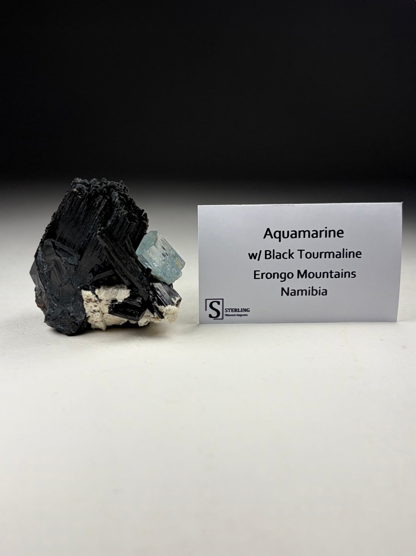 Aquamarine w/ Black Tourmaline