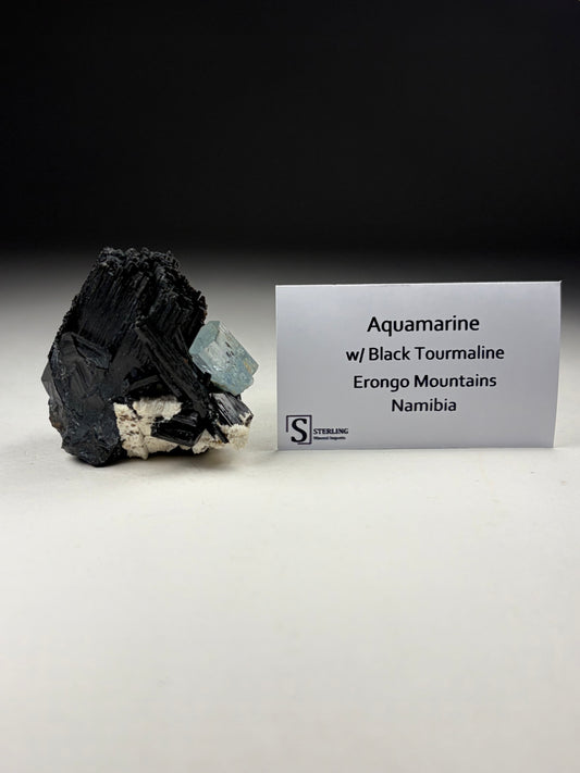 Aquamarine w/ Black Tourmaline