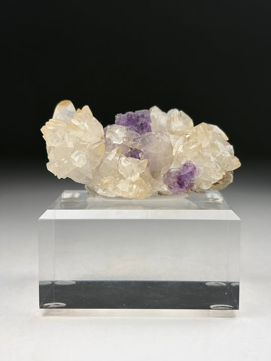Fluorite on Calcite