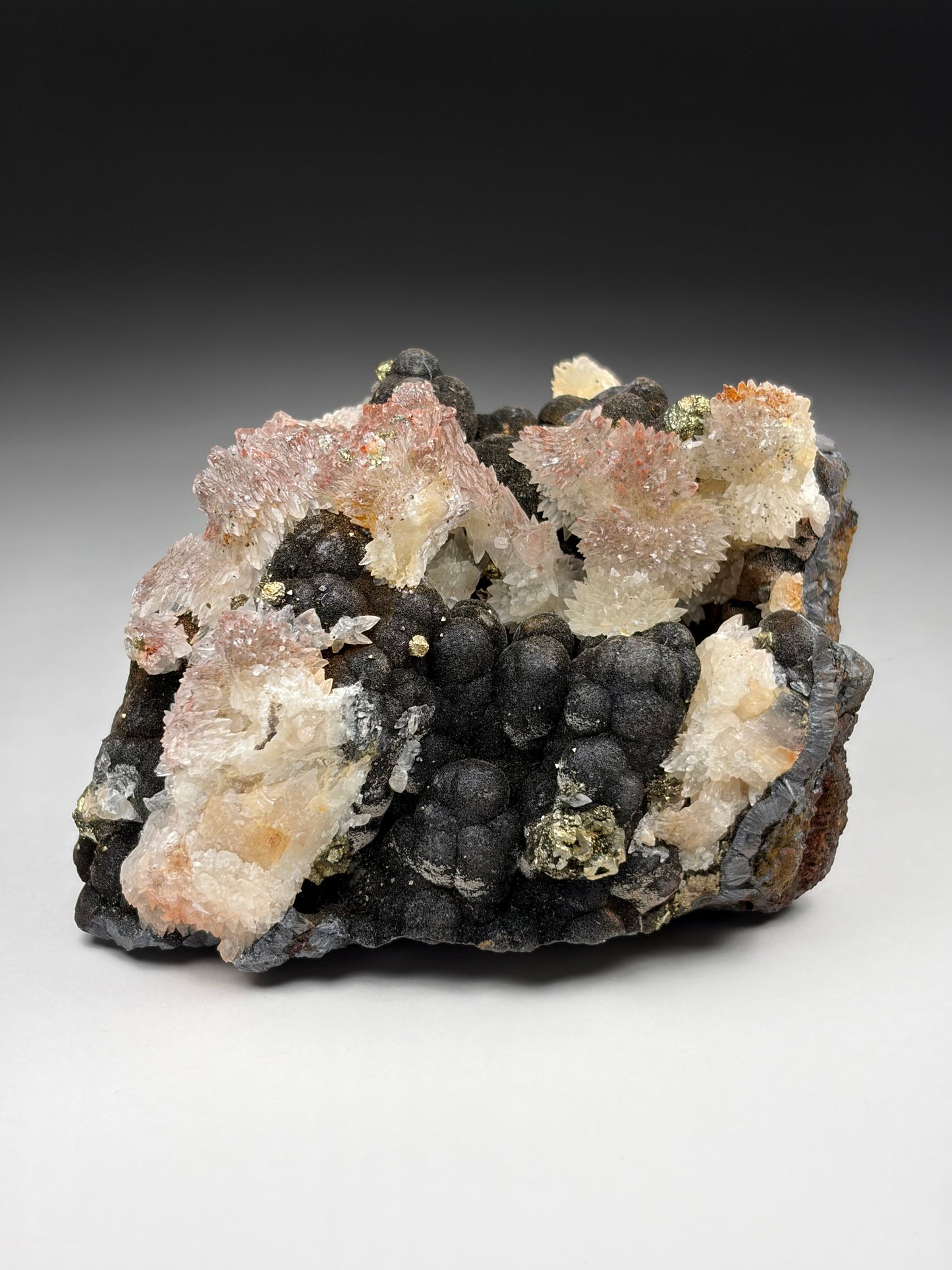 Hematite w/ Calcite and Pyrite