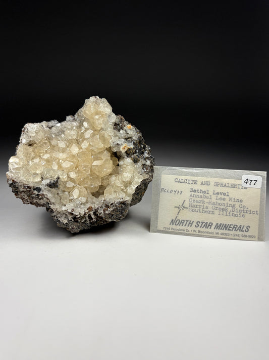 Calcite on Sphalerite