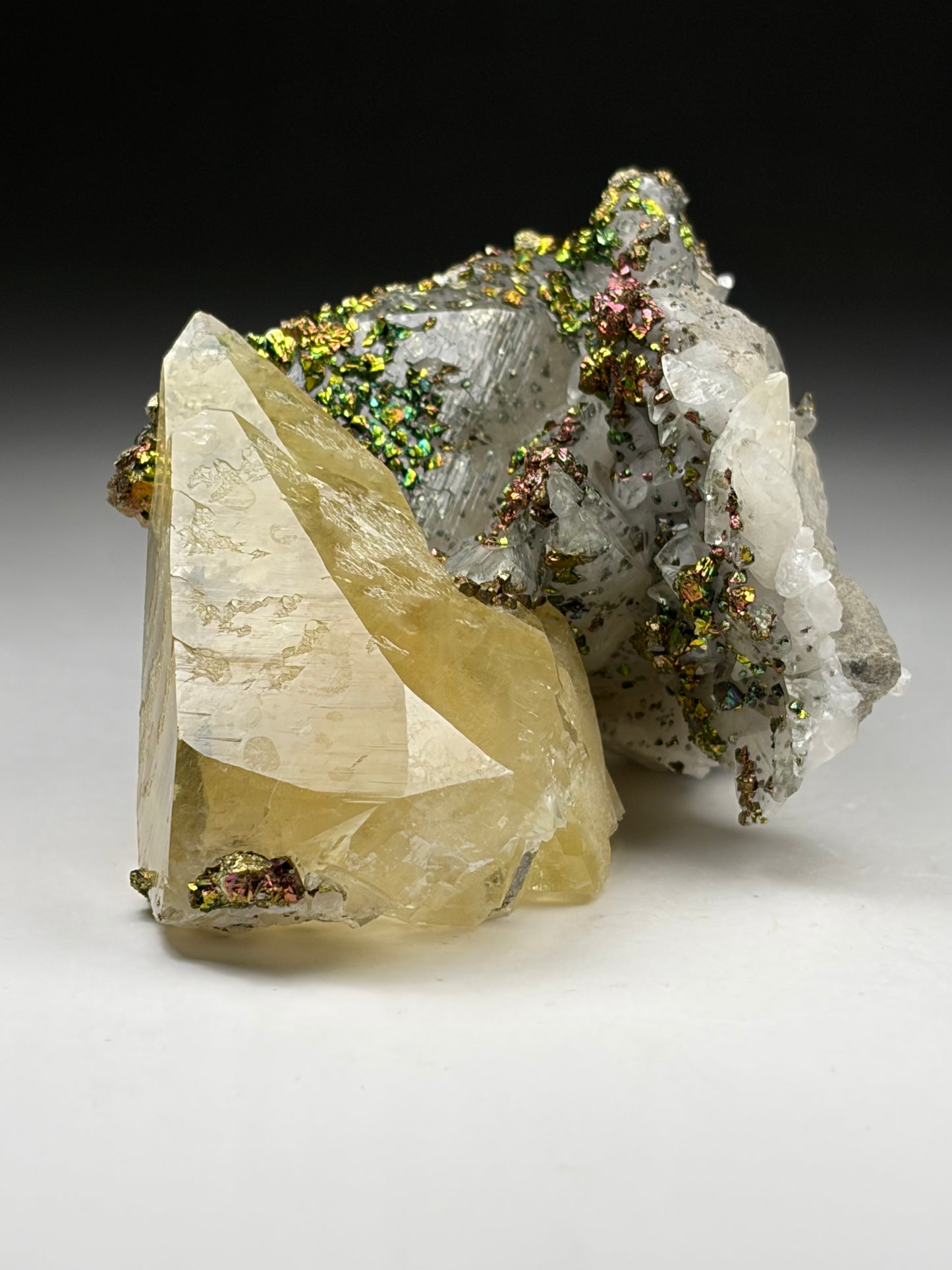 Calcite w/ Chalcopyrite