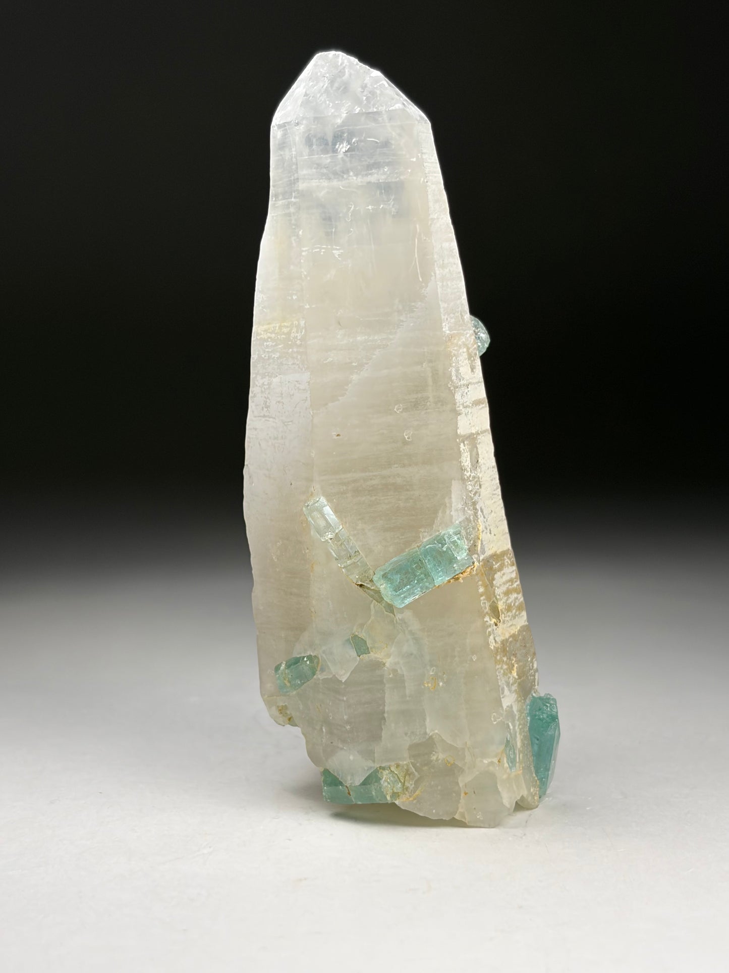 Green Beryl in Quartz