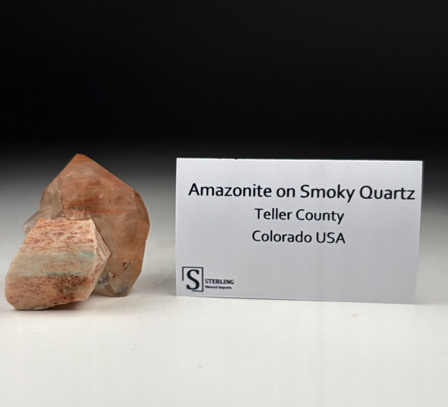 Amazonite in Smoky Quartz