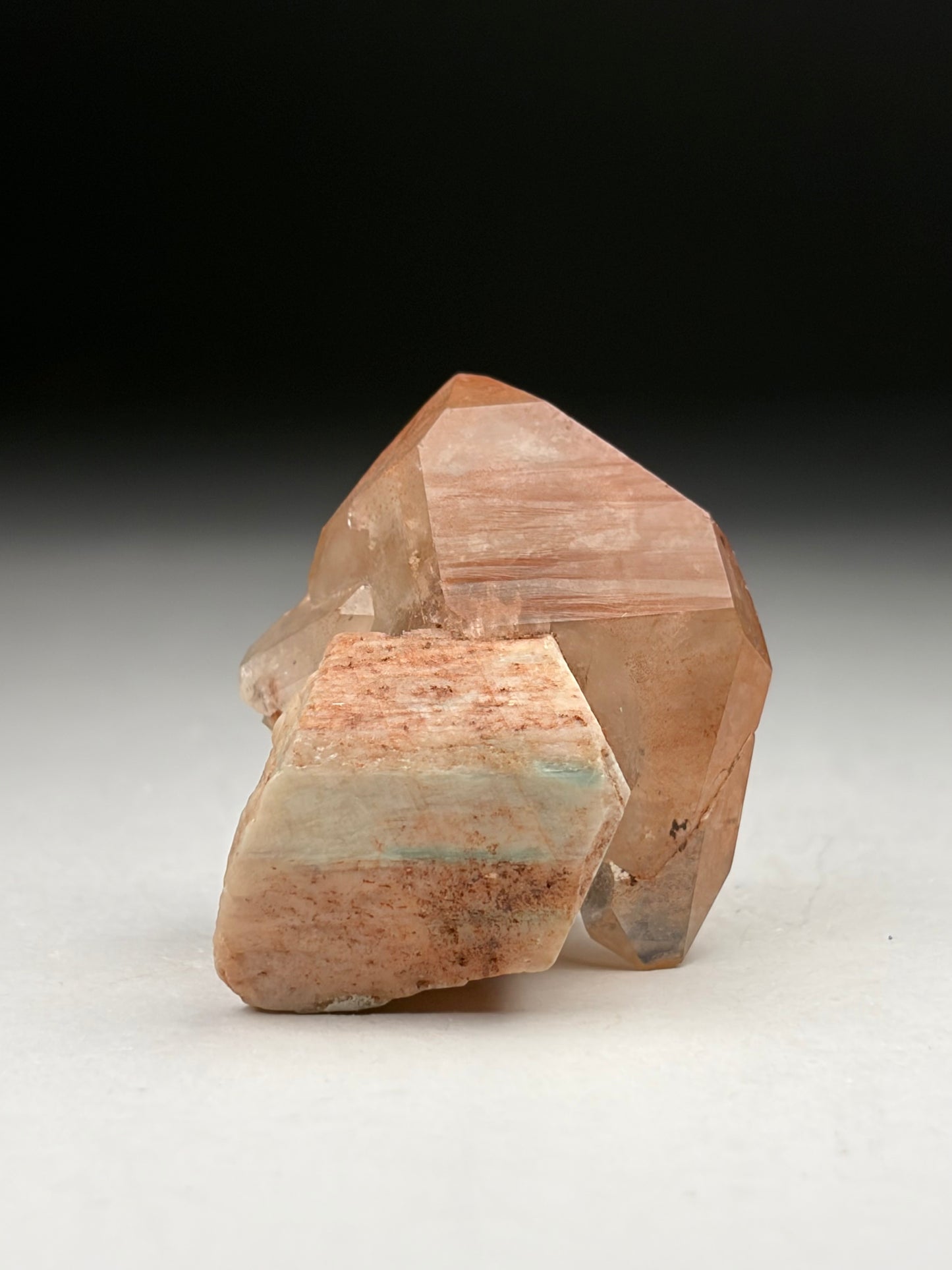 Amazonite in Smoky Quartz