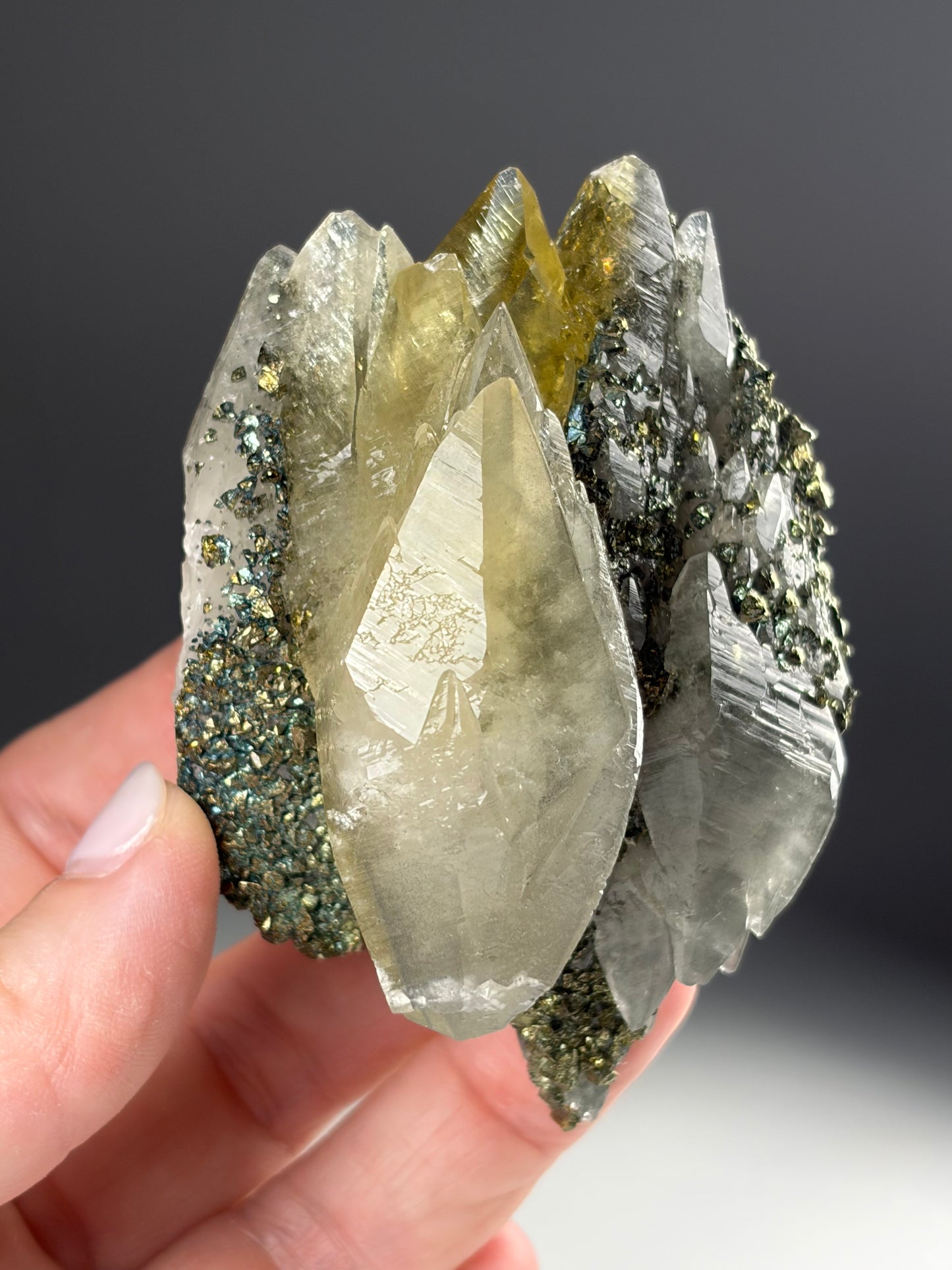 Calcite w/ Chalcopyrite