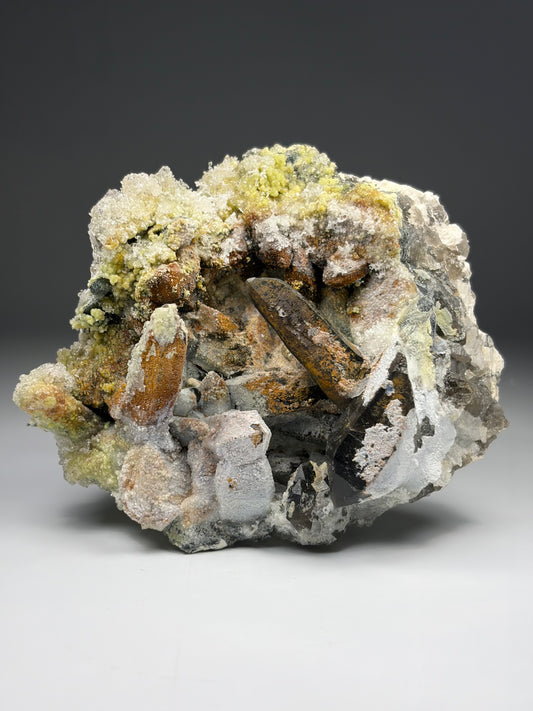 Hyalite on Smoky Quartz