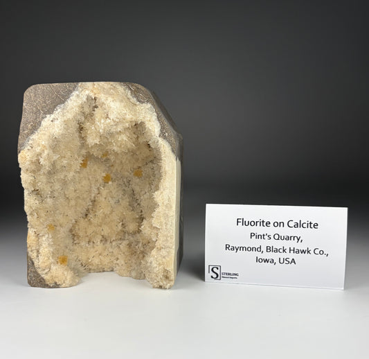 Fluorite on Calcite