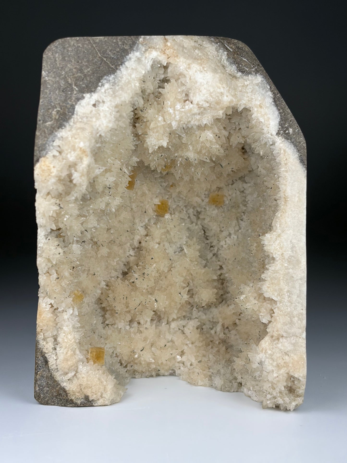 Fluorite on Calcite