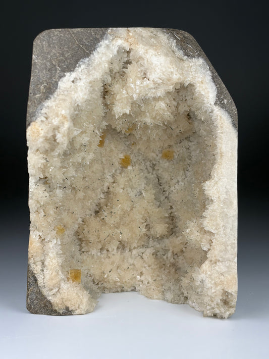 Fluorite on Calcite