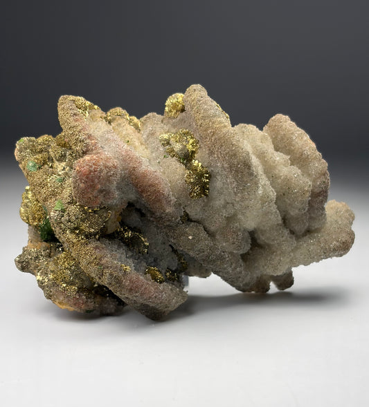 Pyrite and Calcite on Barite