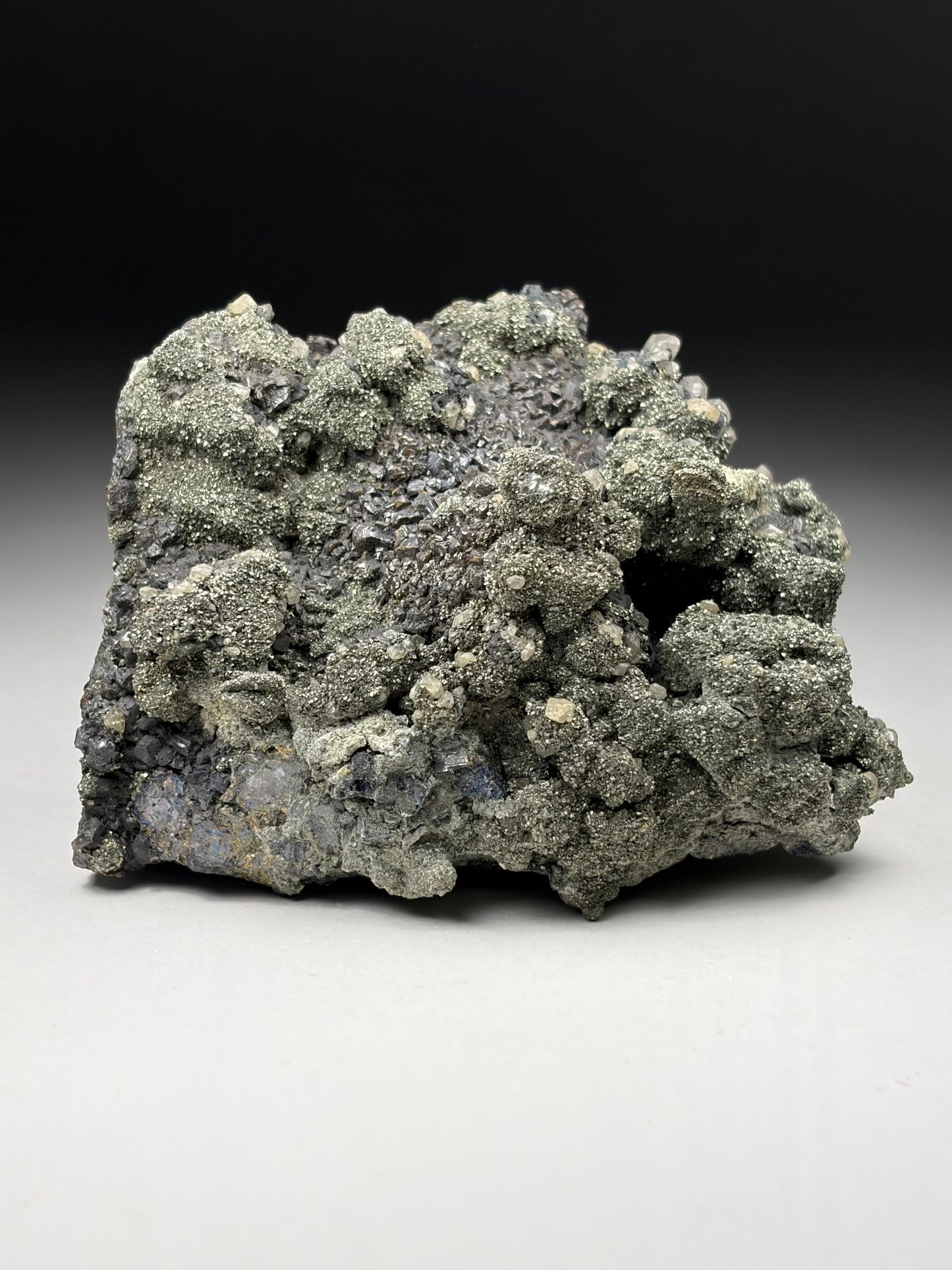 Marcasite and Calcite on Sphalerite