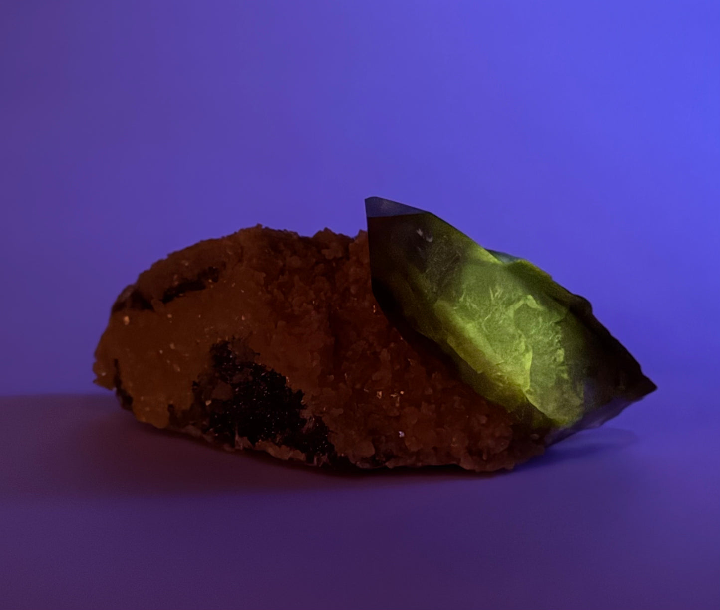 Barite on Calcite