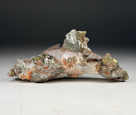 Pyrite on Calcite
