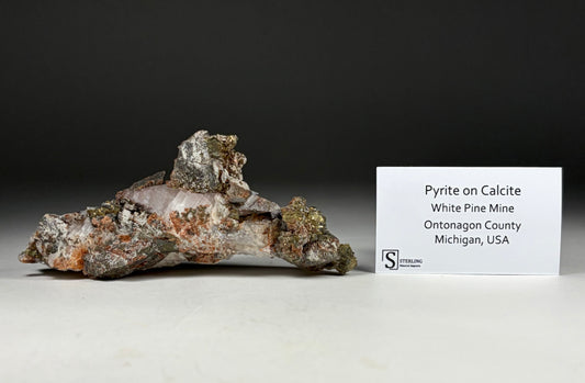 Pyrite on Calcite