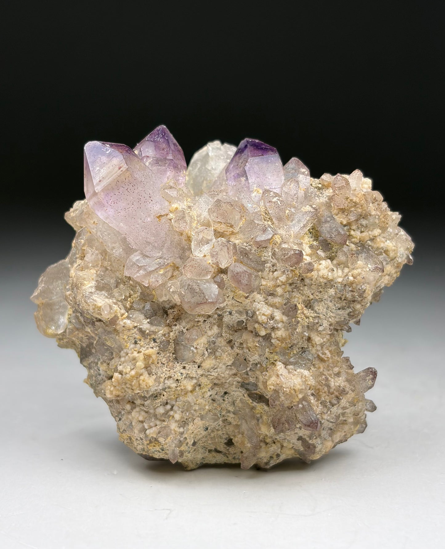 Amethyst on Feldspar
