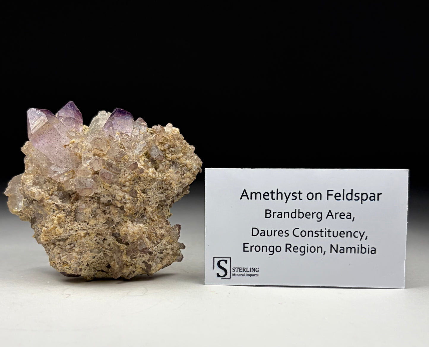 Amethyst on Feldspar