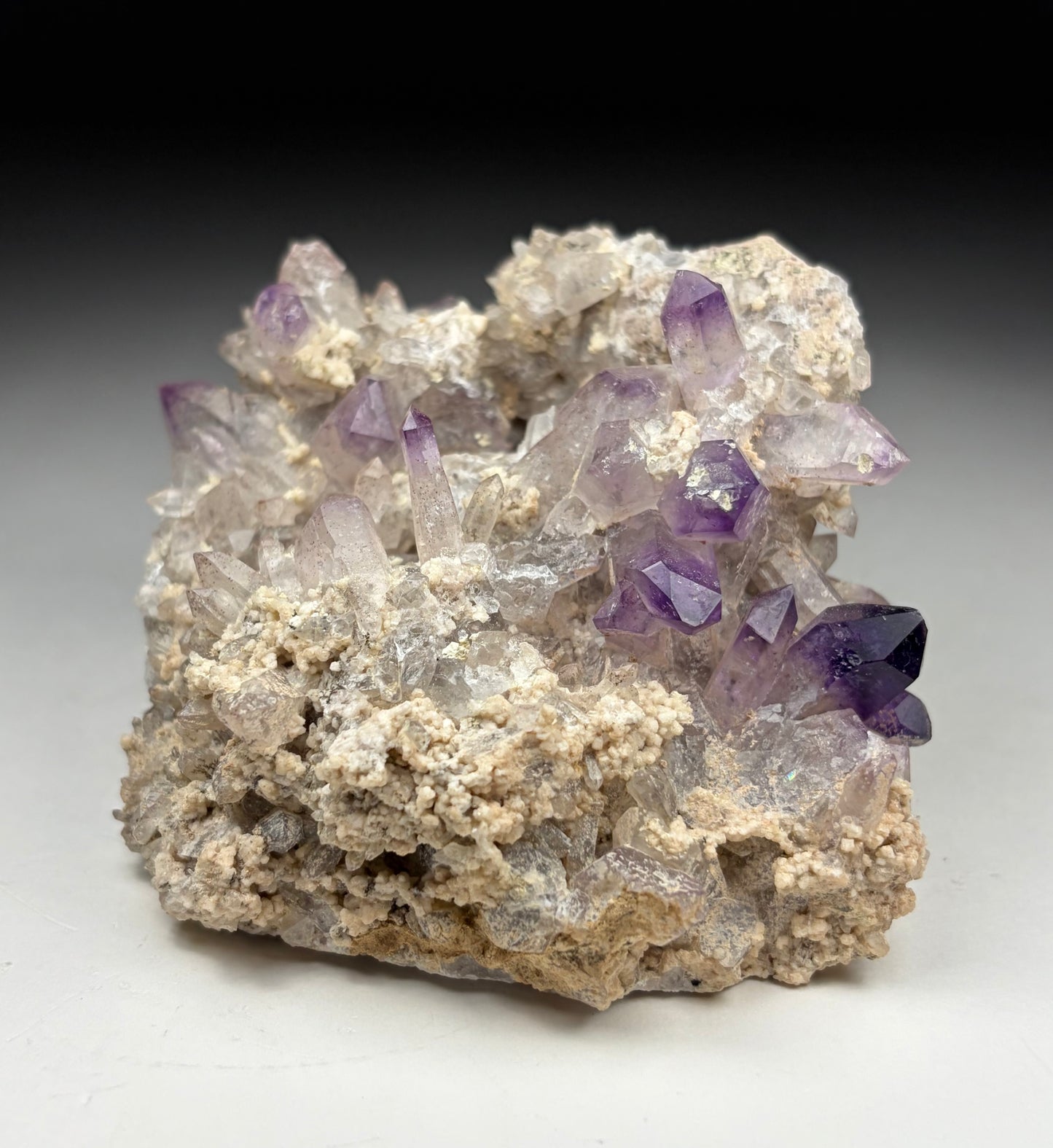 Amethyst on Feldspar