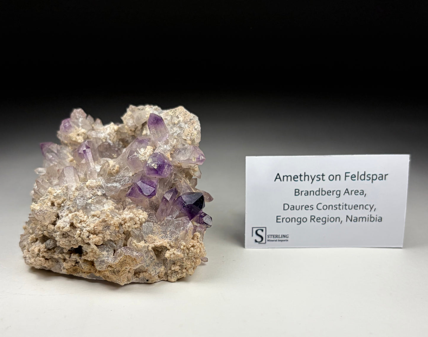 Amethyst on Feldspar