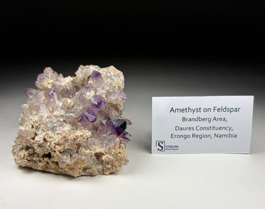 Amethyst on Feldspar