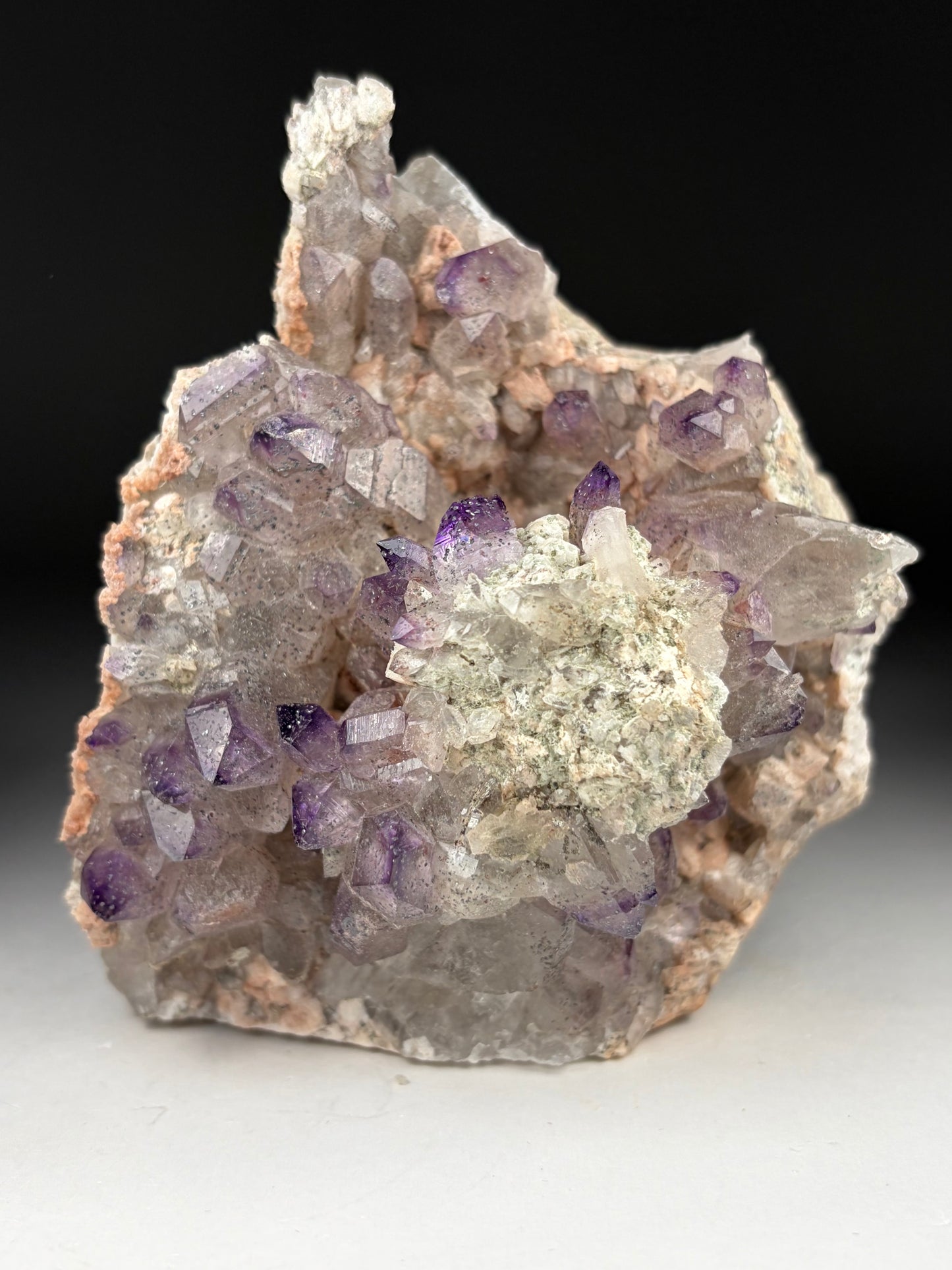 Amethyst on Feldspar