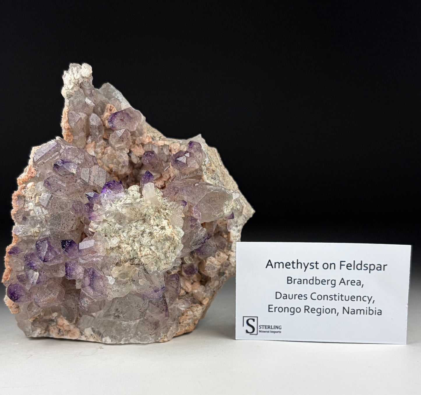 Amethyst on Feldspar