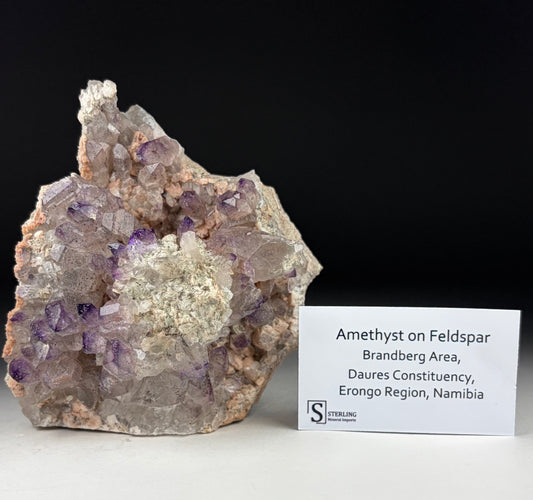 Amethyst on Feldspar