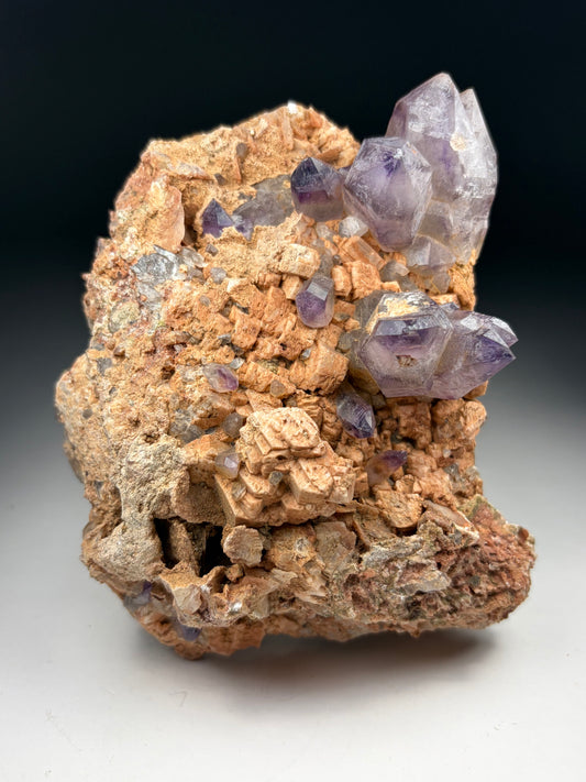 Amethyst on Feldspar