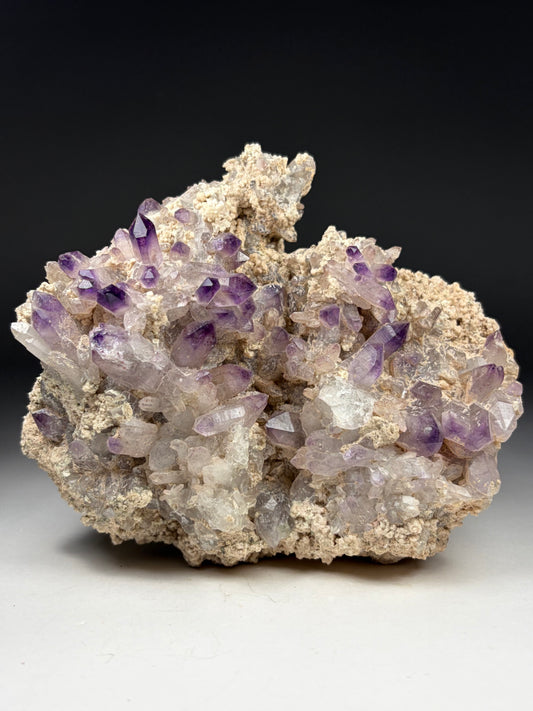 Amethyst on Feldspar