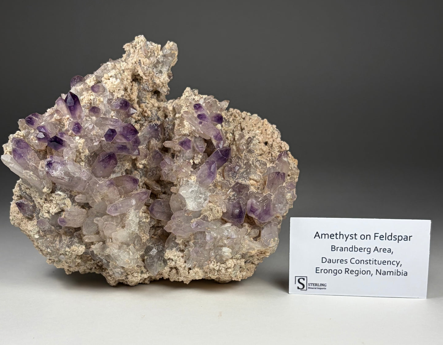 Amethyst on Feldspar