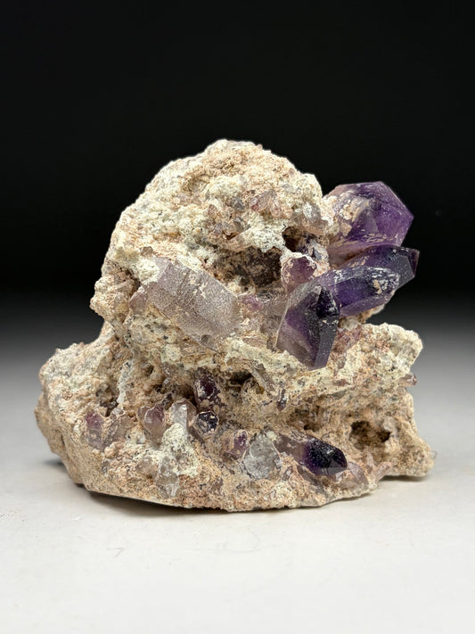 Amethyst on Feldspar