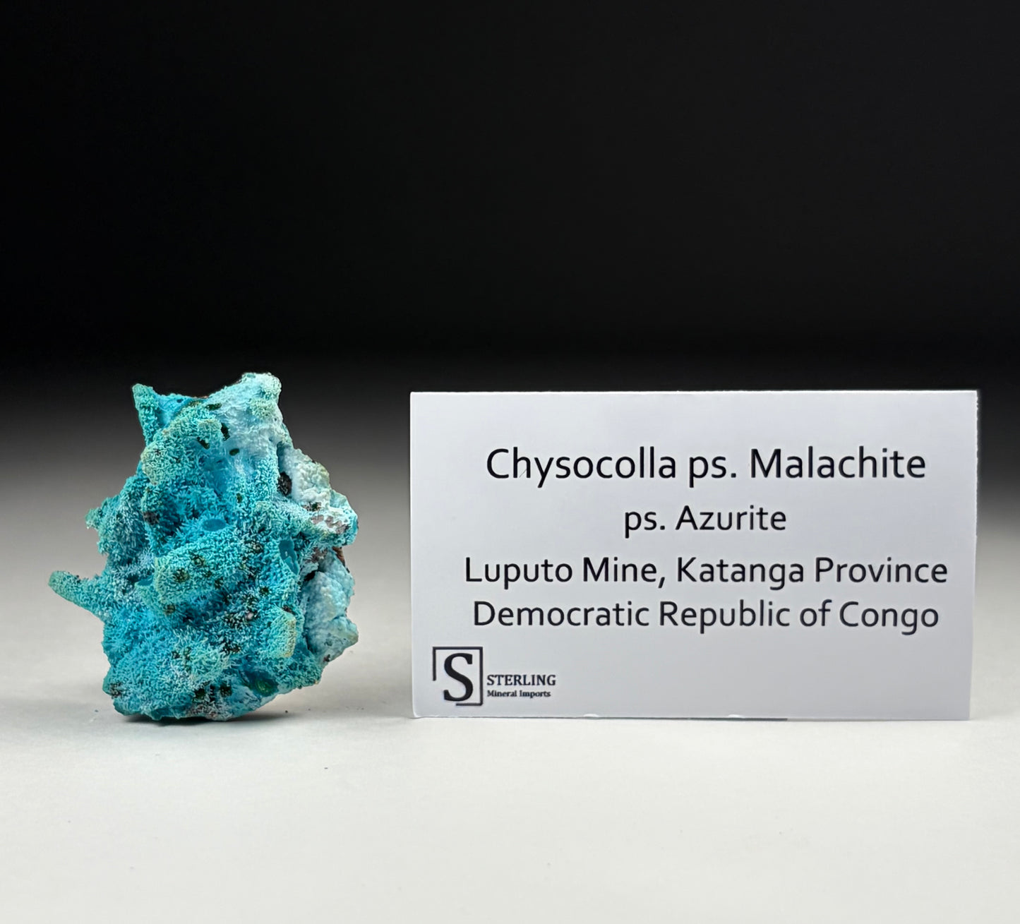 Chrysocolla ps. Malachite ps. Azurite