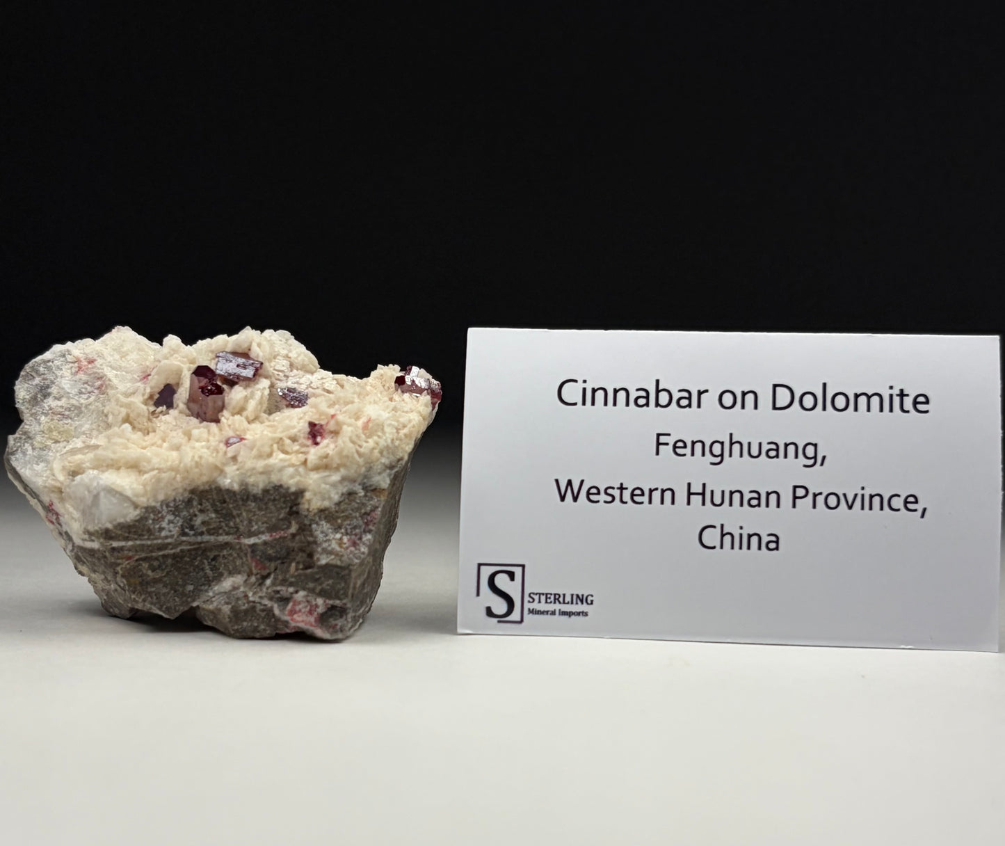 Cinnabar on Dolomite