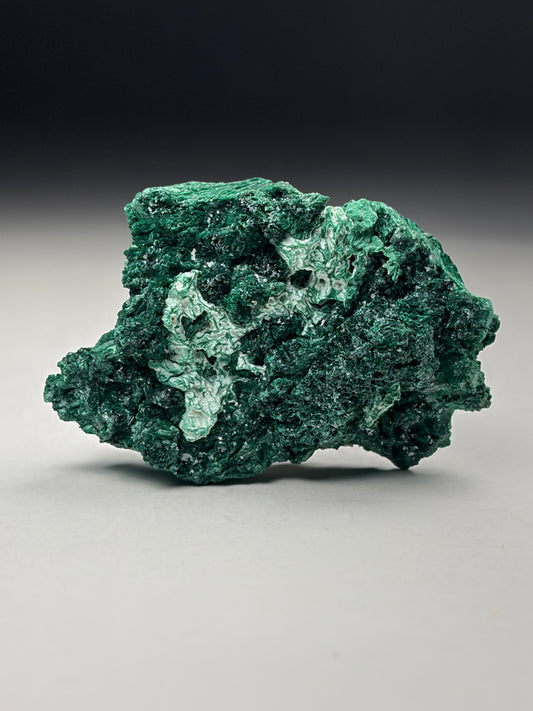Barite on Malachite