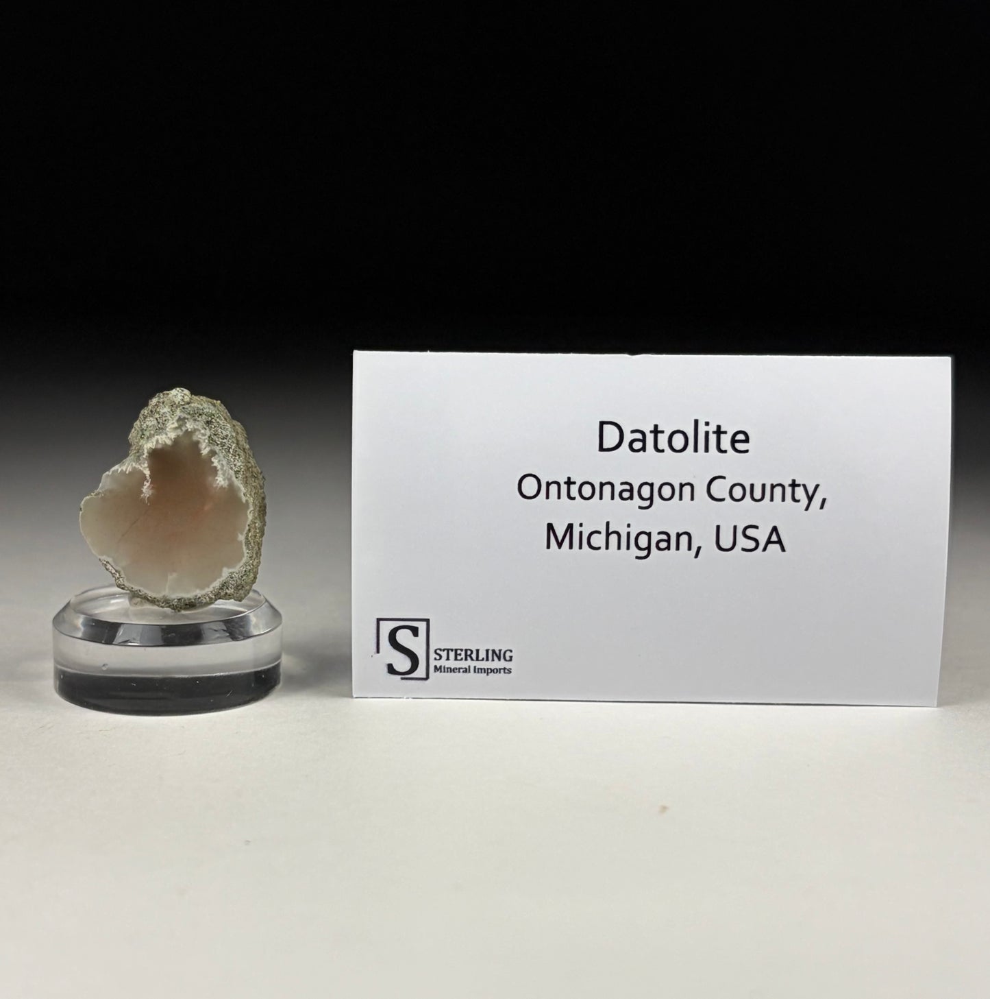 Datolite w/ base