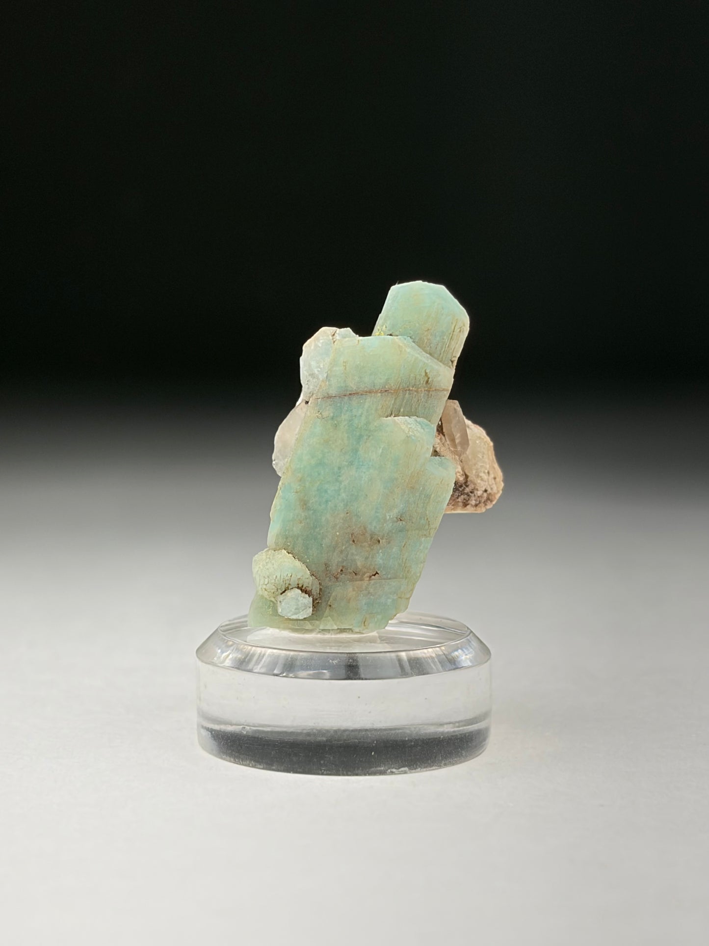 Amazonite w/ Smoky Quartz w/ base
