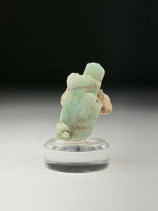 Amazonite w/ Smoky Quartz w/ base