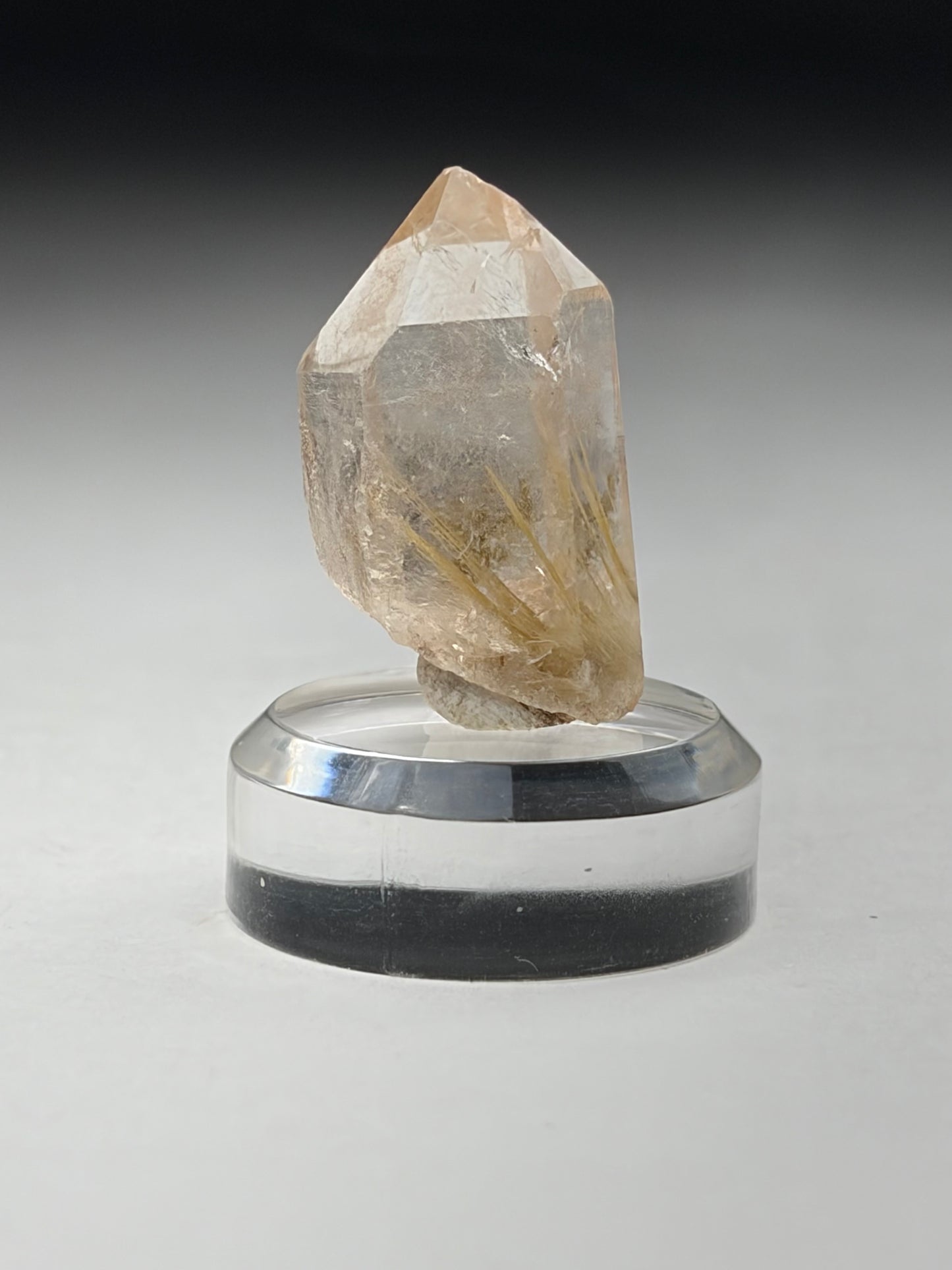 Rutile in Quartz w/ base