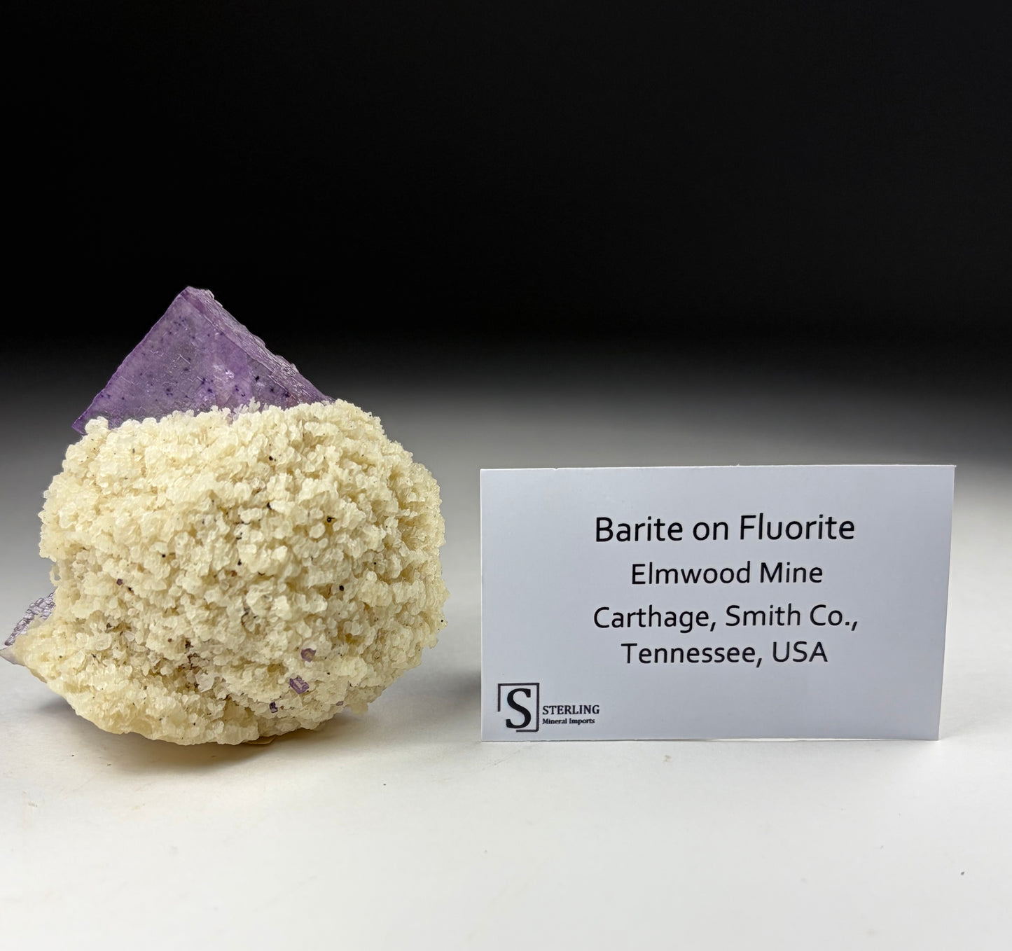 Barite on Fluorite - Tennessee